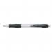 The photo shows a pack of 12 black and transparent Pilot Super Grip Mechanical Pencils, each with a 0.5mm HB lead. The pencils have a sleek design and are labeled with the Pilot logo. The barrel of each pencil is transparent, allowing the user to see how much lead is left.