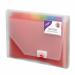 In the photograph, we can see the Snopake Brands Expanding Files in all its colorful glory. The polypropylene material gives the file a sturdy and durable appearance, ensuring that it will last for a long time. The A4 size is perfect for storing standard paper documents, and the folder is divided into 13 parts, providing ample room for organization. The clear cover allows for easy visibility of the contents inside. Overall, the Rainbow Expanding File is a practical and visually pleasing addition to any workspace.