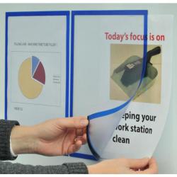 Cheap Stationery Supply of Magiboards Solo Magnetic Sign Holder A4 Blue (Pack 12) 32278MA Office Statationery