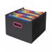 Snopake Rainbow and Black Desk Expander Polypropylene A4 24 Part Black - 15852 32281SN