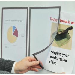 Cheap Stationery Supply of Magiboards Solo Magnetic Sign Holder A4 Grey (Pack 12) 32299MA Office Statationery