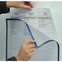 Cheap Stationery Supply of Magiboards Solo Magnetic Sign Holder A3 Blue (Pack 6) 32306MA Office Statationery