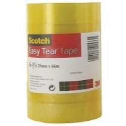 Cheap Stationery Supply of Scotch Easy Tear Tape 25mmx66m Pack of 6 Office Statationery