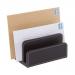 Faux Leather Letter Holder Brown