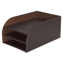 Cheap Stationery Supply of Faux Leather 3 Tier Letter Tray Br Office Statationery