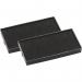 The picture shows two black COLOP stamp pads, designed to be used with COLOP Printer 40 stamps. The stamp pads are labeled E40 Replacement Ink Pad, and each one is individually packaged.
