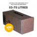 Fellowes Shredder Waste Bag 53-75 Litre Clear (Pack 50) 36054 34535FE