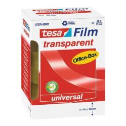 Cheap Stationery Supply of Tesafilm Transparent Tape 25mm x 66m Clear (Pack 6) 34763TE Office Statationery