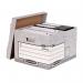 Fellowes Bankers Box System Large Storage Box Board Grey (Pack 10) 01810-FFLP 35200FE