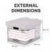 Fellowes Bankers Box System Standard Storage Box Board Grey (Pack 10) 00810-FF 35207FE