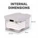Fellowes Bankers Box System Standard Storage Box Board Grey (Pack 10) 00810-FF 35207FE