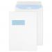 The photo features a stack of crisp, ultra white Blake C4 envelopes. Each envelope has a wove texture, a convenient pocket window, and a reliable peel and seal closure. Ideal for office use, these envelopes measure 324x229mm and come in a pack of 250.