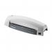 The Fellowes Lunar A4 Laminator in white is shown in the photo. It is manufactured by Fellowes and can laminate documents with ease.