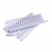 The picture shows a pack of white ValueX binding combs, which are A4 in size and 10mm thick. There are 100 combs in the pack, and they have a sleek and professional appearance. The combs are neatly arranged in rows and are ready to be used for binding documents.