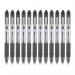 This picture shows a pack of 12 Zebra Pen Ballpoint Pens, specifically the Z-Grip Smooth Retractable Ballpoint Pen with a 1.0mm tip. The pens are all in black, and their sleek design and smooth texture make them visually appealing. The pens are displayed in a compact and organized manner, making them easy to store and transport.