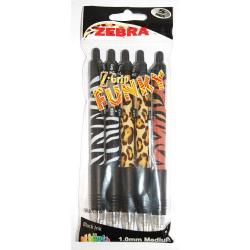 Cheap Stationery Supply of Zebra Z-Grip Funky Animal Retractable Ballpoint Pen 1.0mm Tip Black (Pack 5) 36737ZB Office Statationery