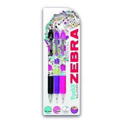 Cheap Stationery Supply of Z Grip Floral Ballpen Assorted PK3 Office Statationery