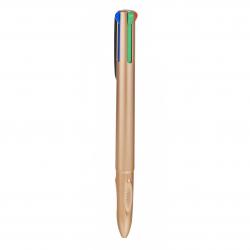 Cheap Stationery Supply of Zebra Rose Gold 4 Colour Ballpoint Pen 1.0mm Tip 0.7mm Line Rose Gold Barrel Black/Blue/Green/Red Ink (Pack 10) 37178ZB Office Statationery