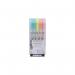 The photo features a pack of 5 Zebra Mildliner twin tip highlighter markers in assorted pastel colors. The highlighters have a sleek design and are labeled with the Zebra Pen logo. The colors are vibrant and the tips are thin and precise for easy highlighting.