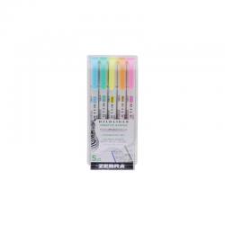 Cheap Stationery Supply of Zebra Mildliner Twin Tip Highlighter Marker Assorted Pastel (Pack 5) 2597 37192ZB Office Statationery