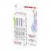 The image shows a pack of five Zebra Mildliner highlighter markers. The twin tip markers come in assorted cool and refined colors. The Zebra logo is visible on the pen caps.