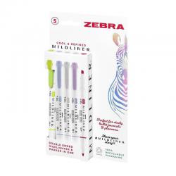 Cheap Stationery Supply of Zebra Mildliner Twin Tip Highlighter Marker Assorted Cool and Refined (Pack 5) 2690 37199ZB Office Statationery