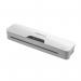 This picture showcases the sleek and modern design of the Fellowes Pixel A3 Laminator. Its white color adds a touch of elegance to any workspace. With the Fellowes logo prominently displayed, it exudes reliability and quality. The laminator is compact in size, making it easy to store and use in a variety of settings.