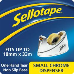 Cheap Stationery Supply of Sellotape Dispenser Small Chrome Office Statationery