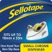Sellotape Tape Dispenser Small for 19mm Tapes Chrome 504045 38028HK