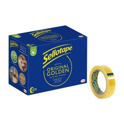 Cheap Stationery Supply of Sellotape Original Golden Tape 24mmx66m Clear (Pack 12) 1443268 38091HK Office Statationery