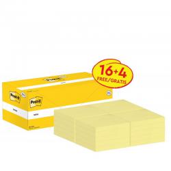 Cheap Stationery Supply of Post-it Canary 76x76mm Value Pack Pack of 20 Office Statationery