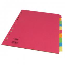 Cheap Stationery Supply of Concord Divider 10 Part A4 160gsm Board Bright Assorted Colours 50899 39281CC Office Statationery