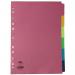 The photo shows Pukka Pads Ltd Dividers & Indexes Concord Divider, featuring 6 parts on an A4 160gsm board. The bright assorted colours add a pop of vibrancy to the sturdy and durable dividers. These dividers are perfect for keeping your documents organized and easily accessible.