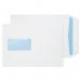 A photo of these ValueX C5 Envelopes shows a pack of 500 with a sleek, white design and a convenient self-seal feature. The window on the front reveals important information and allows for easy addressing.