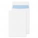 This photo captures a stack of ValueX Gusset and Everyday Envelopes in C4 size, featuring a clean and crisp white color. The envelopes have a convenient peel and seal closure and a durable 25mm gusset, making them suitable for everyday use. They are made with 140gsm paper and measure 324x229mm. This pack contains 125 envelopes.