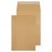 This picture features a stack of C4 manilla envelopes, each with a 25mm gusset and a peel and seal closure. The envelopes are plain and made of 130gsm paper and measure 324x229mm. There are 125 envelopes in the pack.