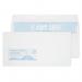 The picture shows a pack of 1000 White DL Envelopes with a window and self seal. The envelopes are made of 90gsm paper and measure 110x220mm. They have the brand name Blake displayed prominently on the front. They are designed for environmental purposes.