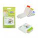 The photo of the Hopax Ruled Sticky Notes Stickn features a stack of 70x70mm white sticky notes with ruled lines and colored tabs. The notes are neatly stacked and have a magic tracking feature, with 100 sheets in total.