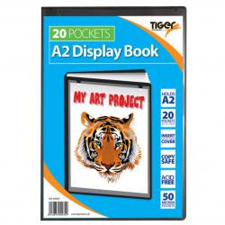 Cheap Stationery Supply of Tiger A2 Presentation Display Book 20 Pocket Black 42603TG Office Statationery