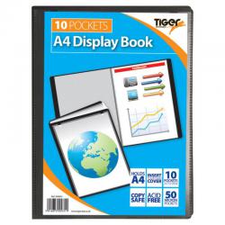 Cheap Stationery Supply of Tiger A4 Presentation Display Book 10 Pocket Black 42638TG Office Statationery