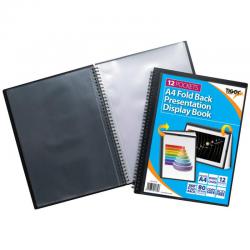 Cheap Stationery Supply of Tiger A4 Fold Back Display Book 12 Pocket Black 42673TG Office Statationery