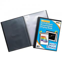 Cheap Stationery Supply of Tiger A4 Fold Back Display Book 24 Pocket Black 42680TG Office Statationery