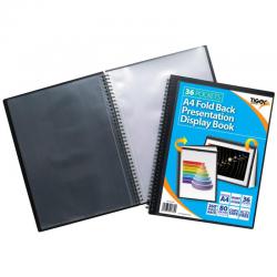 Cheap Stationery Supply of Tiger A4 Fold Back Display Book 36 Pocket Black 42687TG Office Statationery