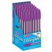 The picture shows a pack of 50 Tiger Ballpoint Pens from Tiger Stationery Ltd. The pens are purple in color and have a sleek, modern design. The lid of each pen is adorned with the Tiger logo. The pens have fine tips and are ready to be used for writing or drawing. The pack is neatly arranged, displaying the pens in rows. The packaging is sturdy and professional, making it easy to store and transport the pens.