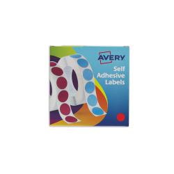 Cheap Stationery Supply of Avery Labels in Dispenser Round 19mm Diameter Red (Pack 1120 Labels) 24-506 43180AV Office Statationery