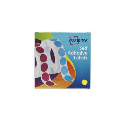 Cheap Stationery Supply of Avery Labels in Dispenser Round 19mm Diameter Yellow (Pack 1120 Labels) 24-508 43194AV Office Statationery
