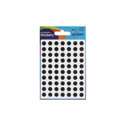 Cheap Stationery Supply of Avery Coloured Label Round 8mm Diameter Black (Pack 10 x 560 Labels) 32-275 43271AV Office Statationery