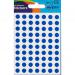 This photograph features a pack of 560 round Avery UK stickers with a blue color and 8mm diameter. The labels are neatly stacked and ready to be used for labeling or organizing various items. Each sticker has the Avery logo in white, adding a touch of professionalism to the overall design.