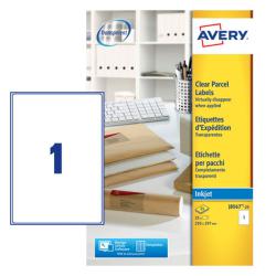 Cheap Stationery Supply of Avery Inkjet Address Label 210x297mm 1 Per A4 Sheet Clear (Pack 25 Labels) J8567-25 43768AV Office Statationery
