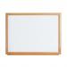Bi-Office Earth-It Non Magnetic Melamine Whiteboard Oak Wood Frame 1200x900mm - MB14002318 43933BS